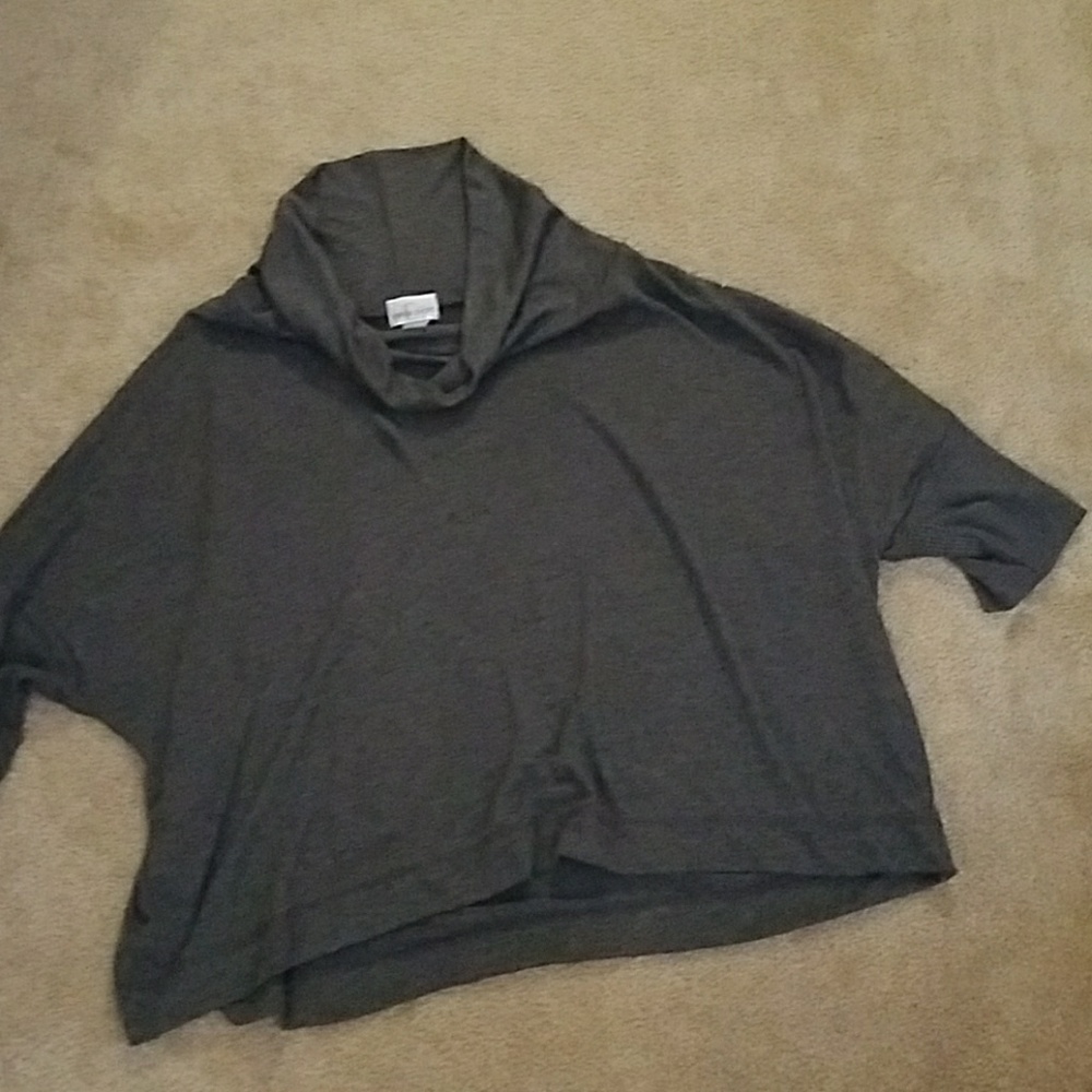 Caren Sport grey sweater cowl neck short arms XXL